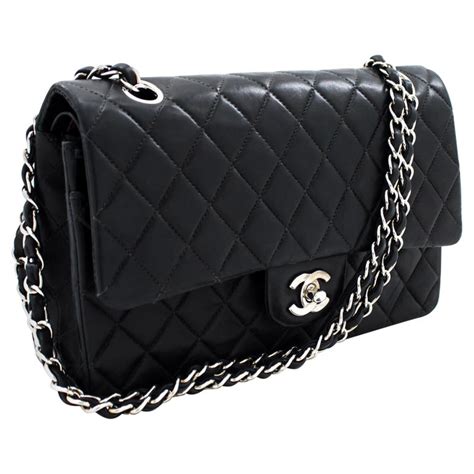 black silver chanel bag|chanel bag black and silver.